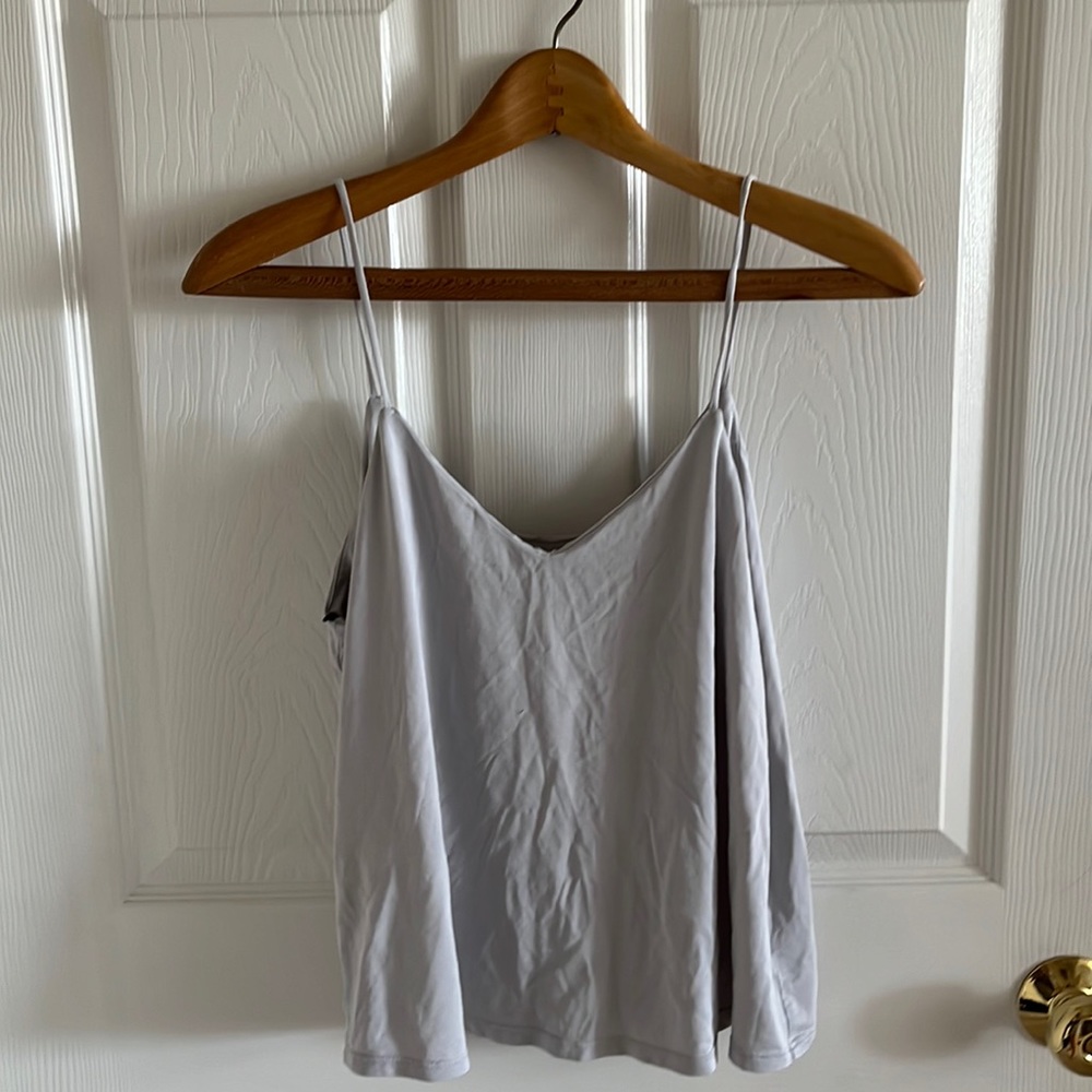 Project Basic Grey Thin Strap Neutral Tank Top Size Small